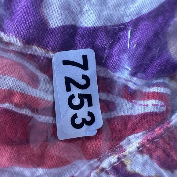 Habitat Top Shirt Womens 2X Multicolor Textured Crinkle Floral Patchwork Art - Picture 15 of 15